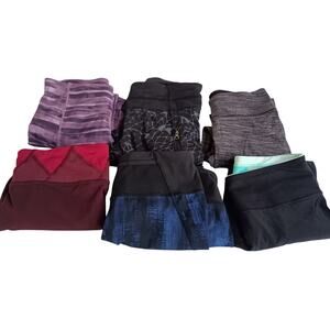 Lululemon leggings lot of 6 pairs Sizes 4, 6, 8 Wunder Under, Pace Pusher& more